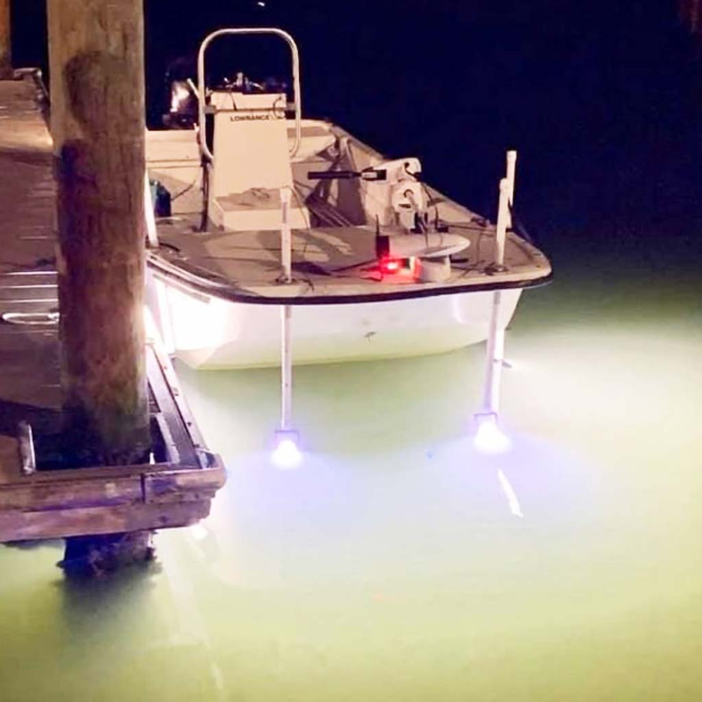 2X 12V LED Green Underwater Submersible Night Fishing Light Crappie Shad  Squid Boat Fishing Light