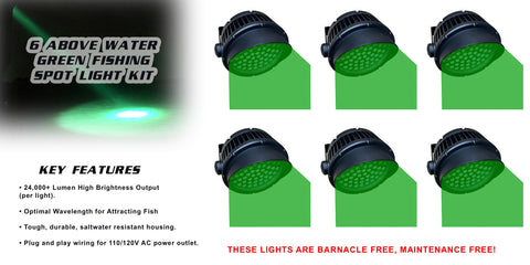 Above Water Green Fishing Spot Light Kit