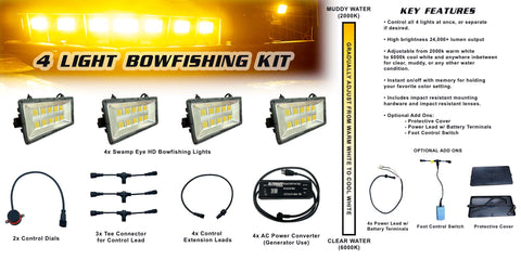 Swamp Eye HD Bowfishing Light 4 Light Kit