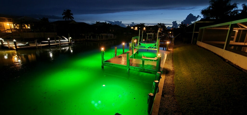 5m LED Underwater Fishing Light White Green Fish Lure Attract