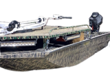 Swamp Eye Bowfishing Light Bar on Duck Hunting Mud Boat