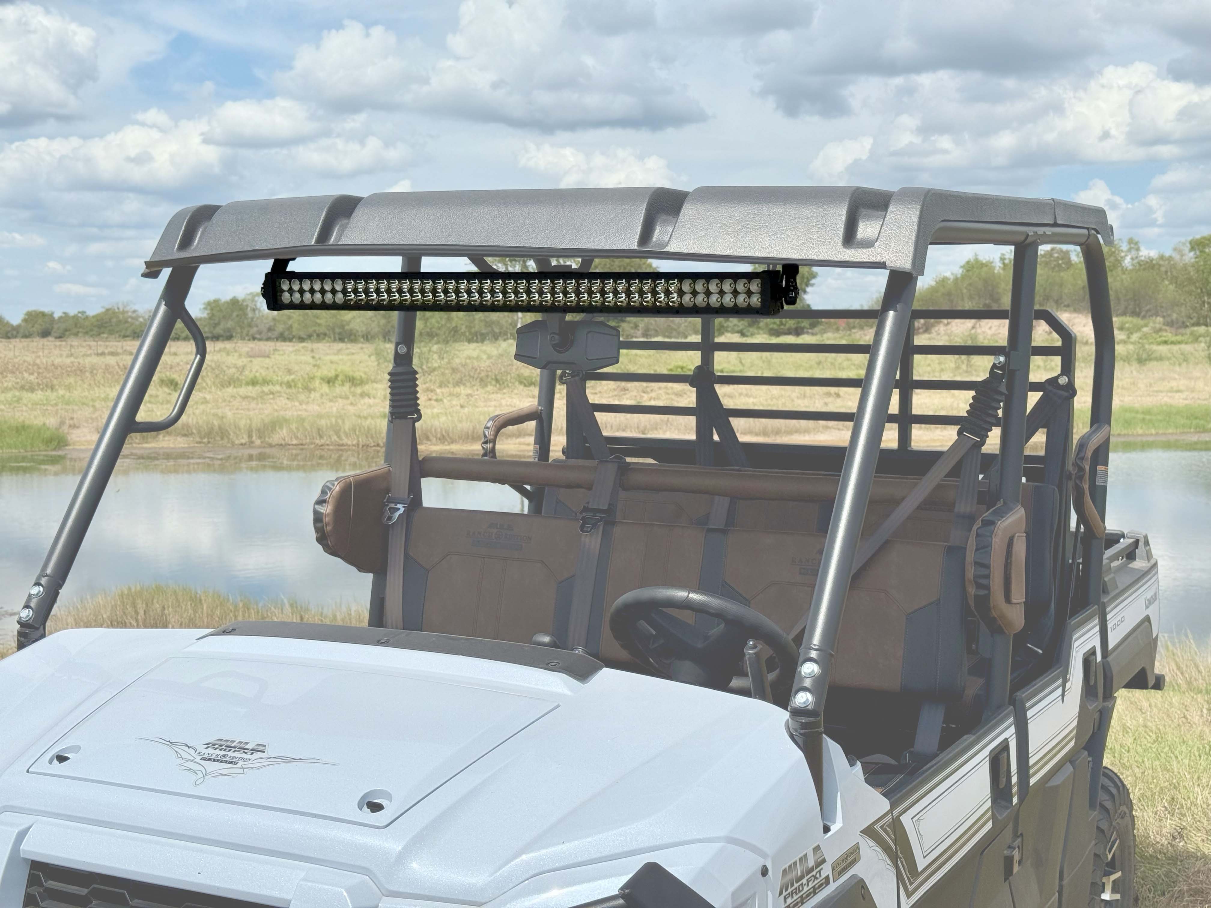 40 inch hunting LED light bar for ATV, UTV, and side-by-side vehicles – red and white beam combo, off-road spotlight and floodlight for night hunting