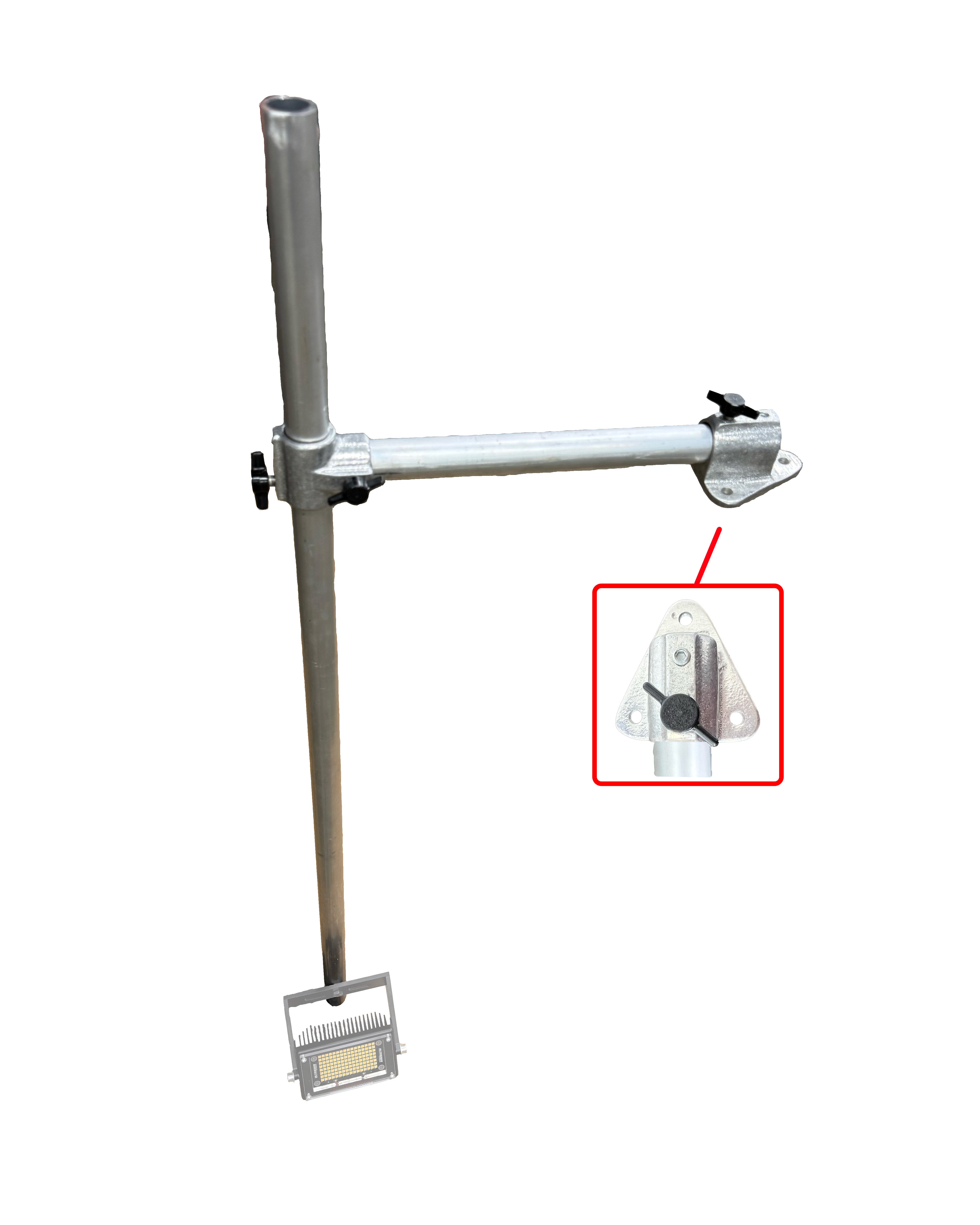 Bolt-On Adjustable Pole for Underwater Light