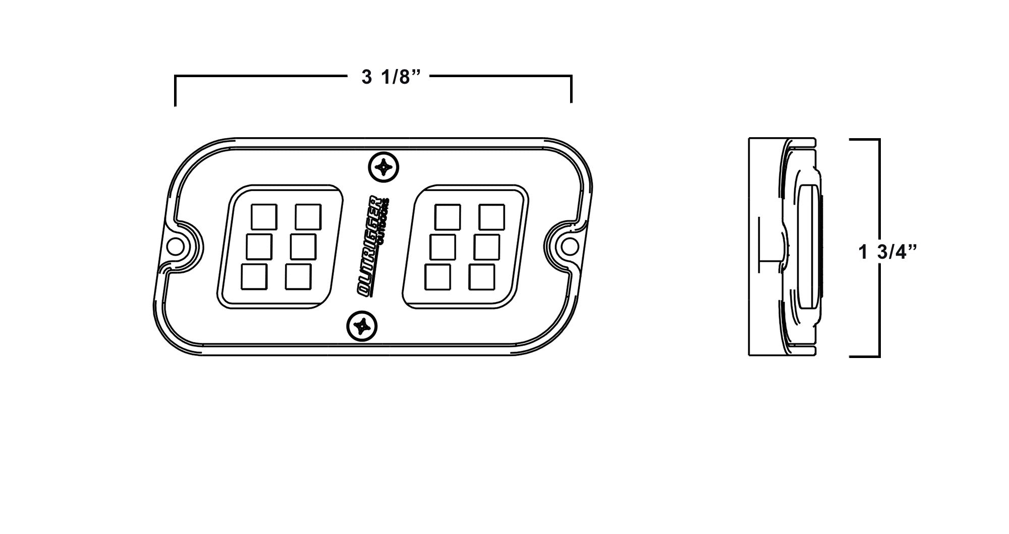 DURANAV Interior Exterior Submersible Rock Light Dimensions