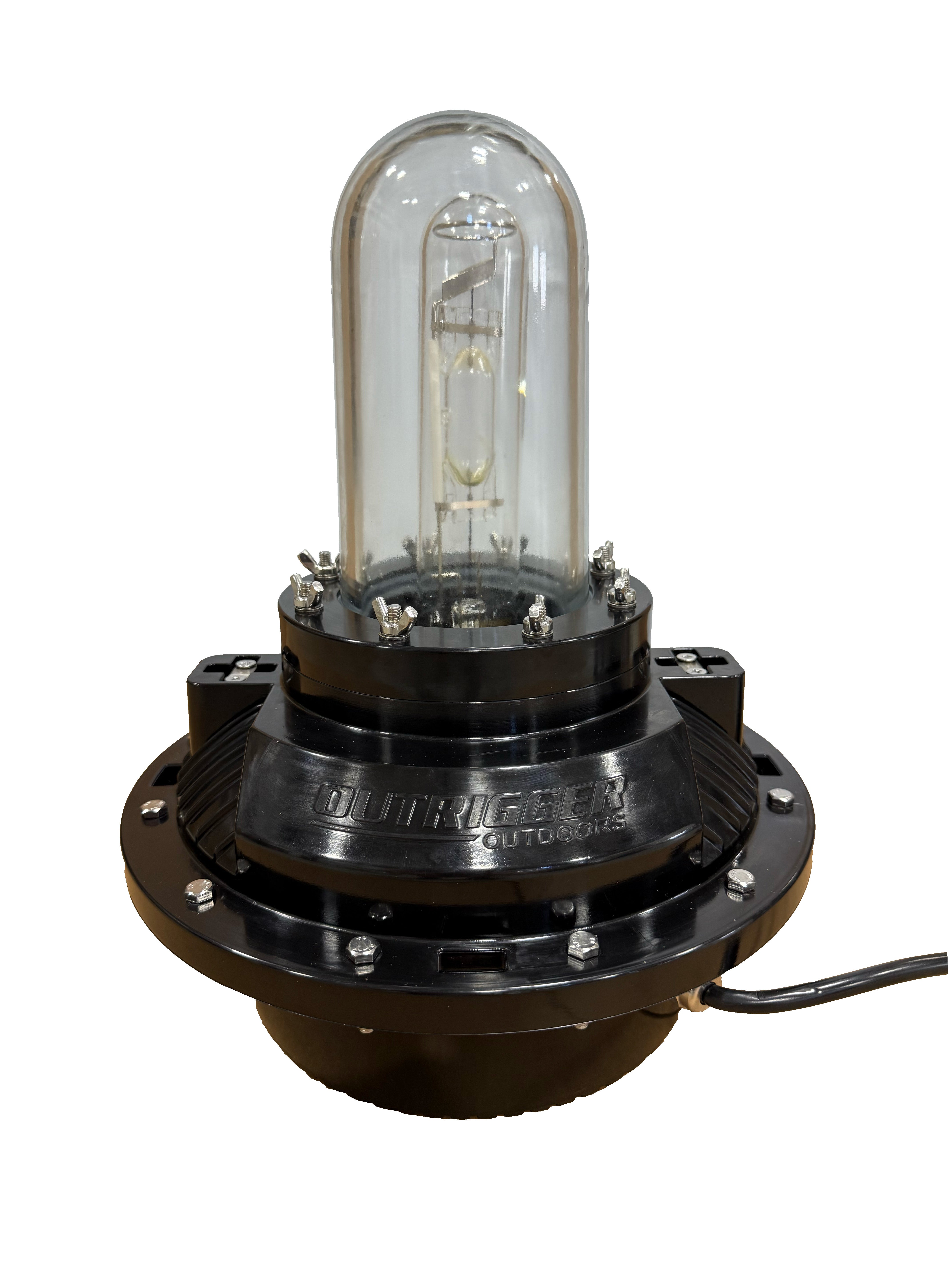 MEGA Series Underwater Green Fishing Light – powerful metal halide submersible for dock, pier, and boat fishing targeting redfish, trout, fish, lobster, shrimp, snook, and bait fish.
