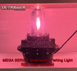 Red underwater fishing light for boats, docks, and accent lighting, submersible night light that attracts baitfish and game fish while adding a bold, striking glow to waterfront homes