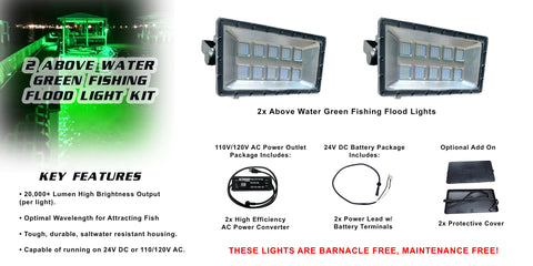 Above Water Green Fishing Flood Light Kit